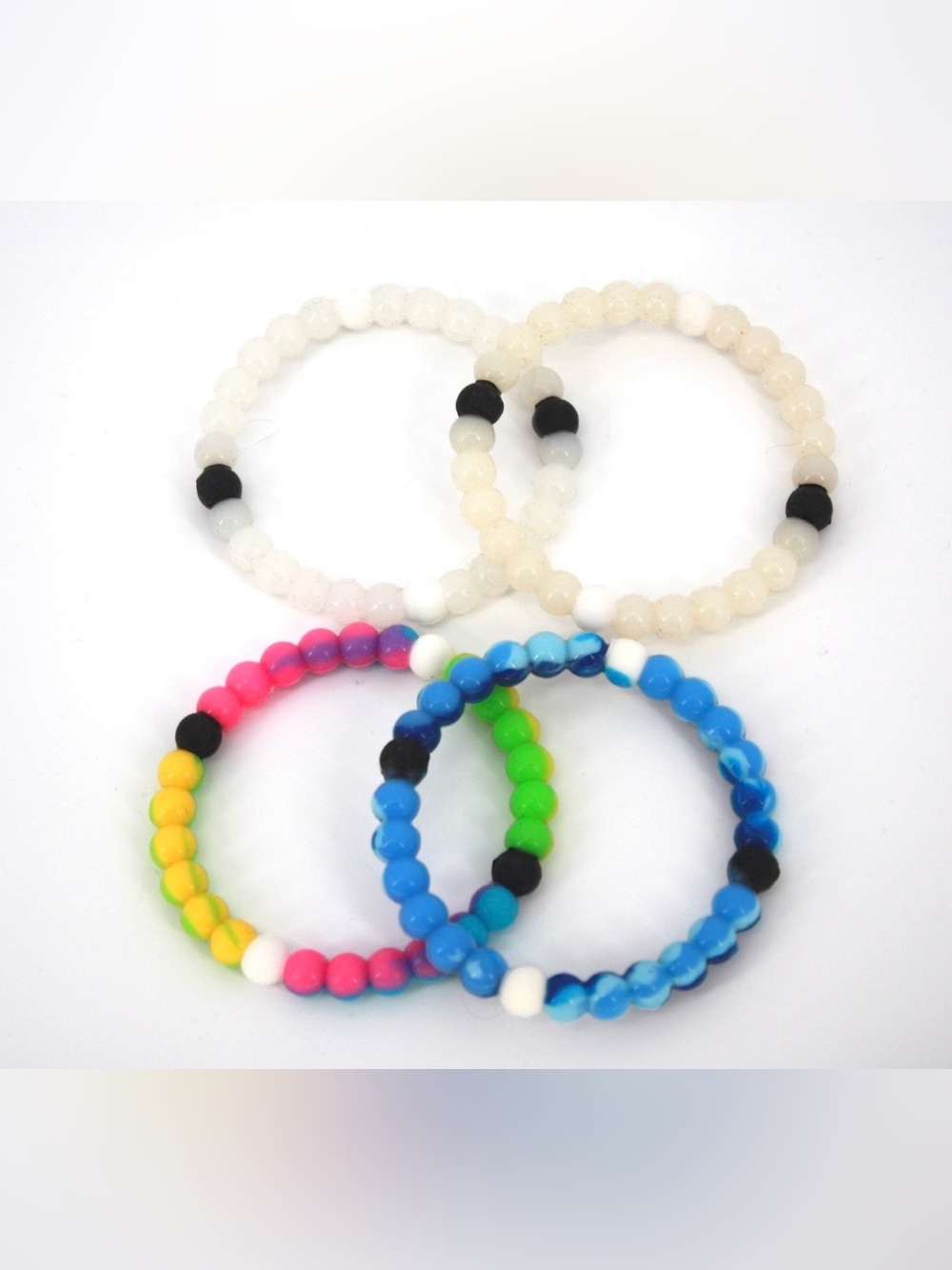 Lot of 4 Lokai Colorful Rubber/silicone Bracelets